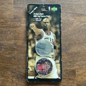 1995 Upper Deck Premier Edition Michael Jordan Milk Cap Starter Set - MOC